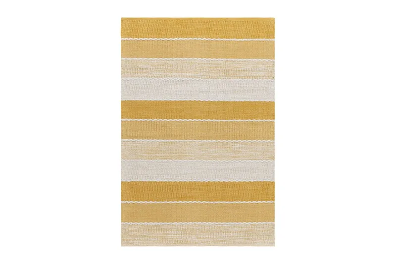 Garnteppe Båstad - 140x200 cm, Gul - Tekstiler - Tepper & Matter - Moderne tepper - Bomullstepper