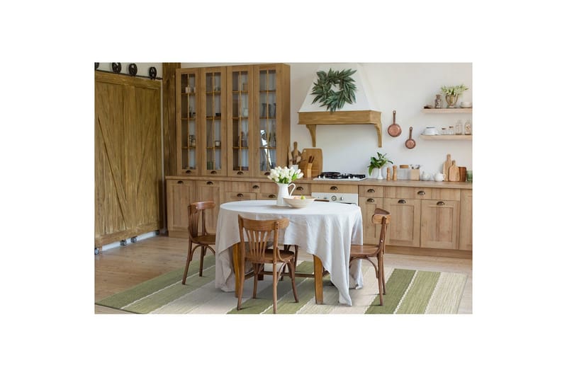 Garnteppe Båstad - 160x230 cm, Grønn - Tekstiler - Tepper & Matter - Moderne tepper - Bomullstepper