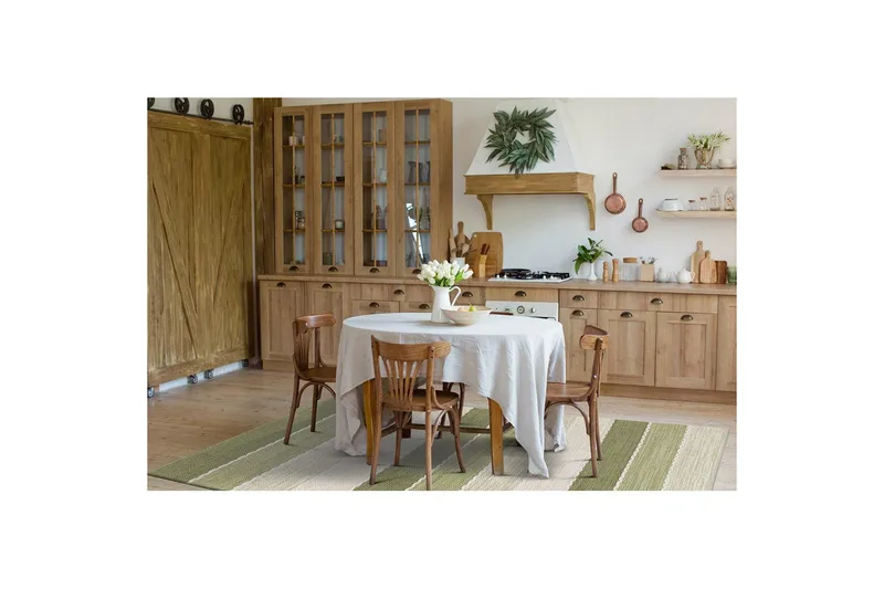 Garnteppe Båstad - 160x230 cm, Grønn - Tekstiler - Tepper & Matter - Moderne tepper - Bomullstepper