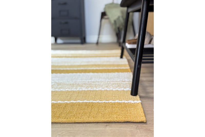 Garnteppe Båstad - 160x230 cm, Gul - Tekstiler - Tepper & Matter - Moderne tepper - Bomullstepper