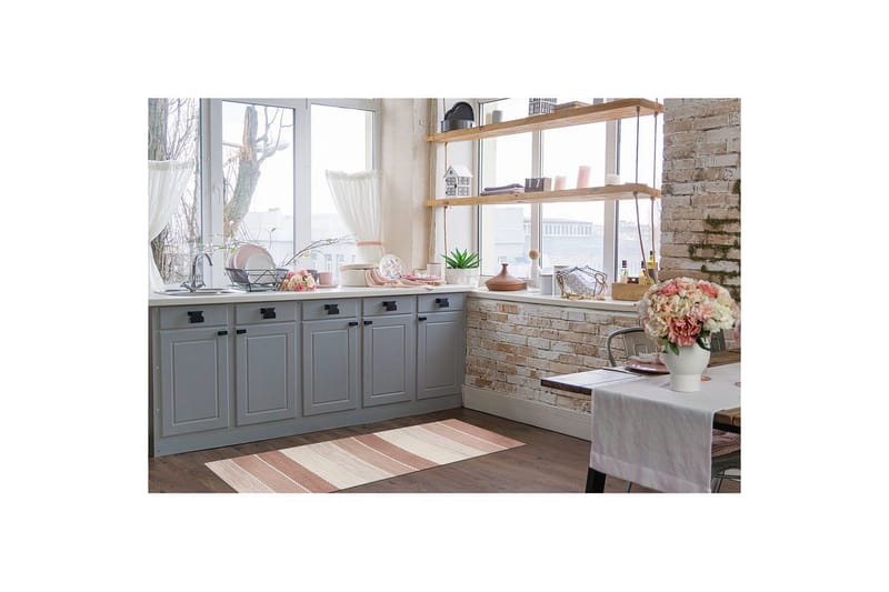 Garnteppe Båstad - 75x150 cm, Gammelrosa - Tekstiler - Tepper & Matter - Moderne tepper - Bomullstepper