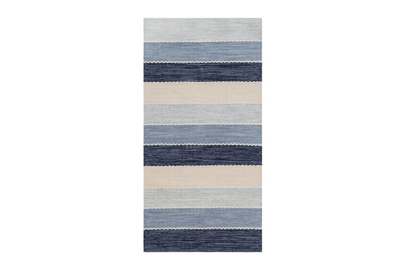 Garnteppe Båstad - 75x220 cm, Blå - Tekstiler - Tepper & Matter - Moderne tepper - Bomullstepper