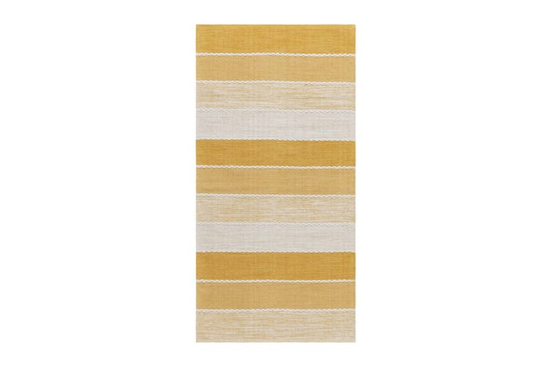 Garnteppe Båstad - 75x220 cm, Gul - Tekstiler - Tepper & Matter - Moderne tepper - Bomullstepper