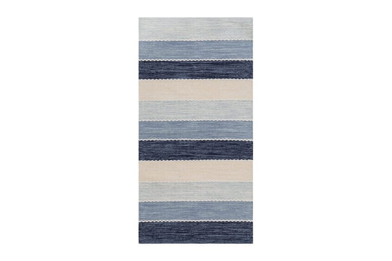 Garnteppe Båstad - 75x280 cm, Blå - Tekstiler - Tepper & Matter - Moderne tepper - Bomullstepper