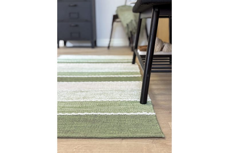 Garnteppe Båstad - 75x280 cm, Grønn - Tekstiler - Tepper & Matter - Moderne tepper - Bomullstepper