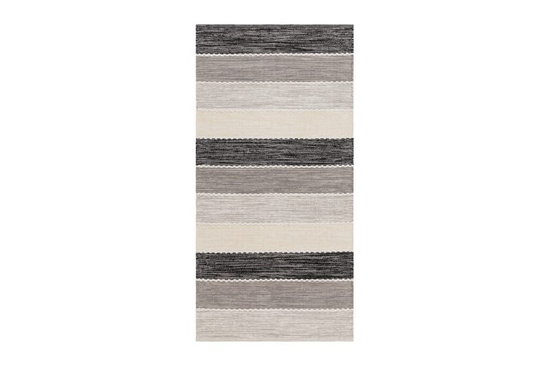 Garnteppe Båstad - 75x280 cm, Svart - Tekstiler - Tepper & Matter - Moderne tepper - Bomullstepper