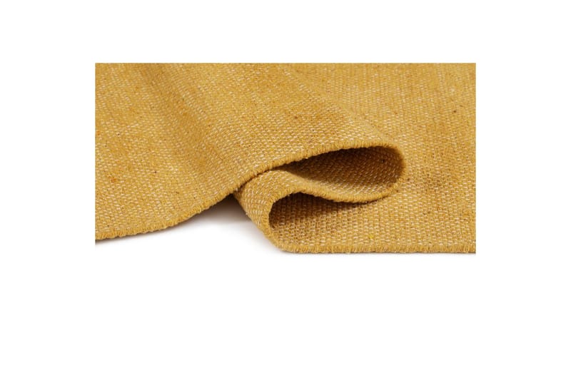 Garnteppe Line - 130x190 cm, Gul - Tekstiler - Tepper & Matter - Moderne tepper - Bomullstepper