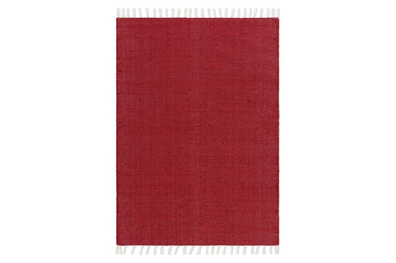 Garnteppe Line - 130x190 cm, Rød - Tekstiler - Tepper & Matter - Moderne tepper - Bomullstepper
