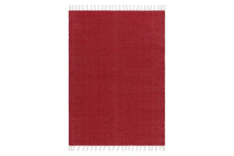 Garnteppe Line - 130x190 cm, Rød - Tekstiler - Tepper & Matter - Moderne tepper - Bomullstepper