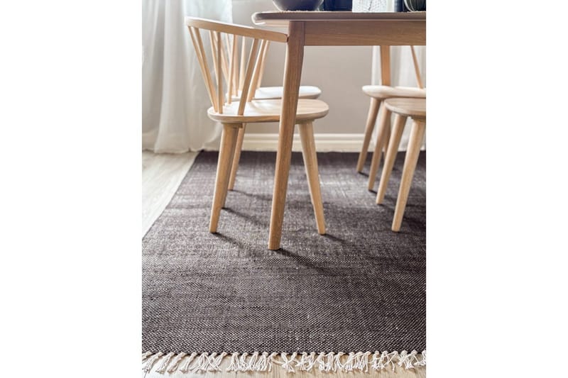 Garnteppe Line - 130x190 cm, Sjokolade - Tekstiler - Tepper & Matter - Moderne tepper - Bomullstepper