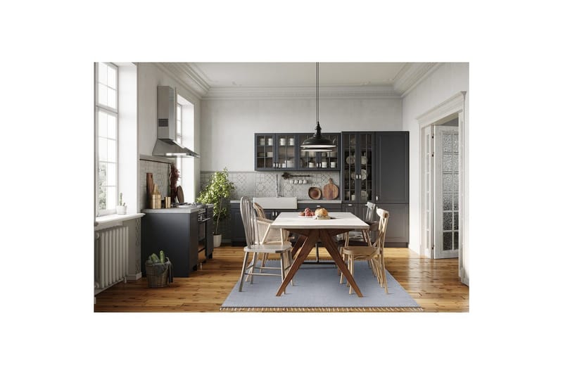 Garnteppe Line - 160x230 cm, Dueblå - Tekstiler - Tepper & Matter - Moderne tepper - Bomullstepper