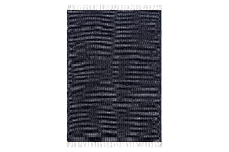 Garnteppe Line - 160x230 cm, Marineblå - Tekstiler - Tepper & Matter - Moderne tepper - Bomullstepper