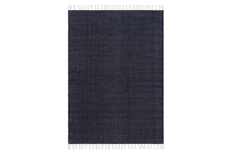 Garnteppe Line - 160x230 cm, Marineblå - Tekstiler - Tepper & Matter - Moderne tepper - Bomullstepper