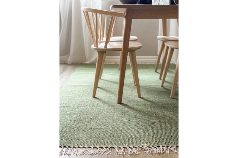 Garnteppe Line - 200x300 cm, Grønn - Tekstiler - Tepper & Matter - Moderne tepper - Bomullstepper