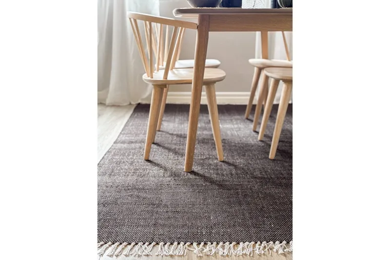 Garnteppe Line - 200x300 cm, Sjokolade - Tekstiler - Tepper & Matter - Moderne tepper - Bomullstepper