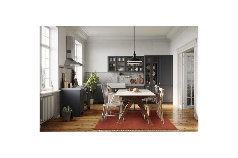 Garnteppe Line - 200x300 cm, Terrakotta - Tekstiler - Tepper & Matter - Moderne tepper - Bomullstepper