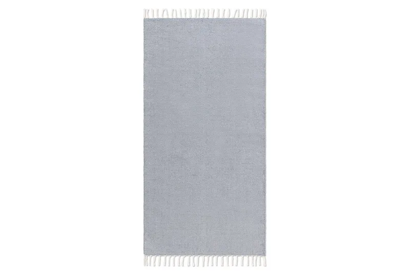 Garnteppe Line - 75x220 cm, Dueblå - Tekstiler - Tepper & Matter - Moderne tepper - Bomullstepper
