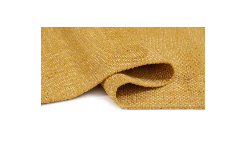 Garnteppe Line - 75x220 cm, Gul - Tekstiler - Tepper & Matter - Moderne tepper - Bomullstepper