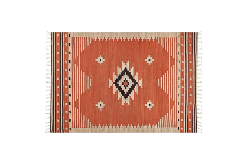Gavar Bomullsteppe 140x200 cm - Oransje - Tekstiler - Tepper & Matter - Moderne tepper - Bomullstepper