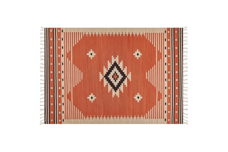 Gavar Bomullsteppe 160x230 cm - Oransje - Tekstiler - Tepper & Matter - Moderne tepper - Bomullstepper