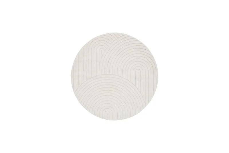 Genova Zen Wiltonteppe 160 cm Rund, Hvit