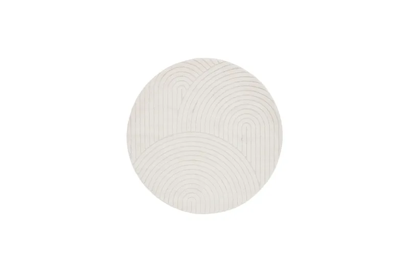 Genova Zen Wiltonteppe 200 cm Rund, Hvit