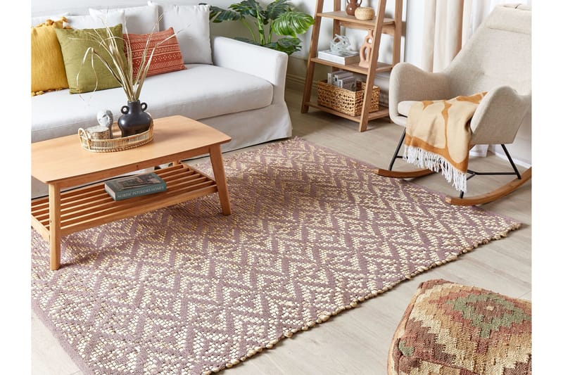 Gerze Bomullsteppe 160x230 cm - Rosa - Tekstiler - Tepper & Matter - Moderne tepper - Bomullstepper