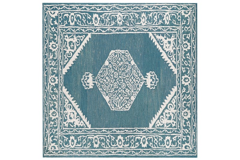 Gevas Ullteppe 200x200 cm Kvadratisk, Blå