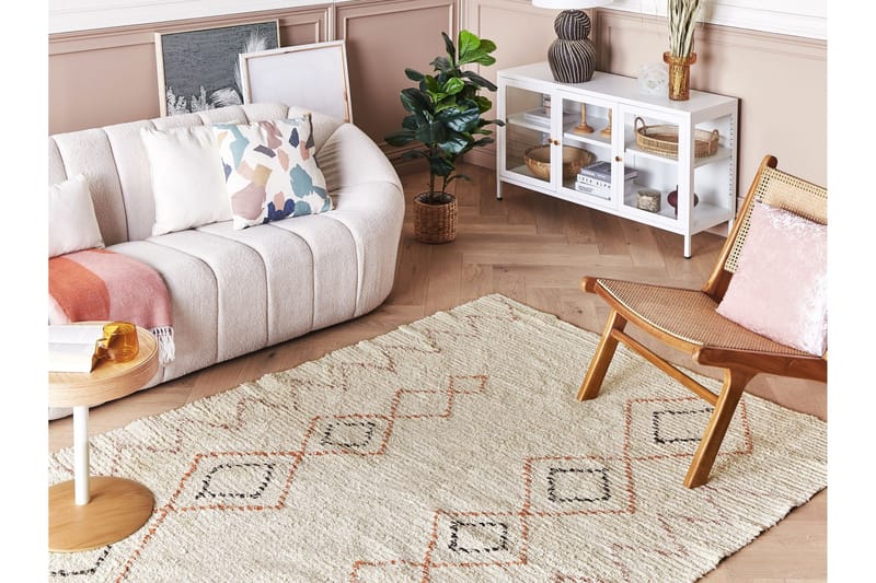 Guwahati Bomullsteppe 160x230 cm - Beige - Tekstiler - Tepper & Matter - Moderne tepper - Bomullstepper