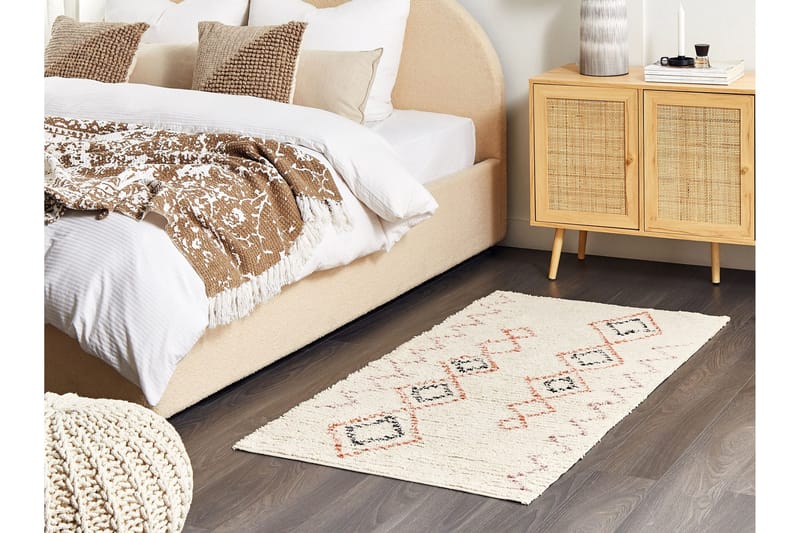 Guwahati Bomullsteppe 80x150 cm - Beige - Tekstiler - Tepper & Matter - Moderne tepper - Bomullstepper