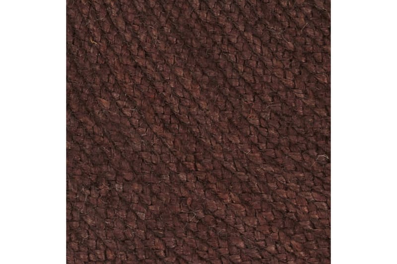 Håndlaget juteteppe rundt 120 cm brun - Sisaltepper - Jutematter & hampematter