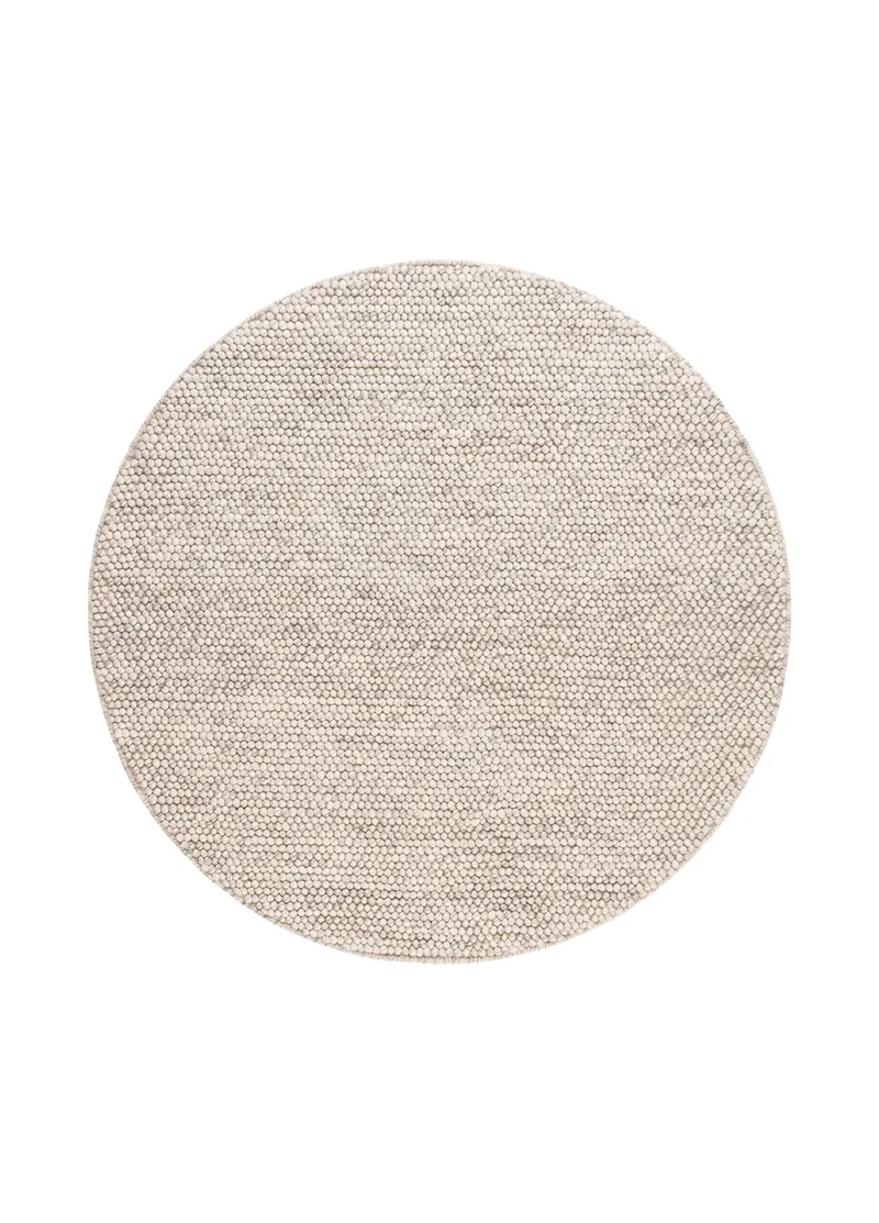 Håndvevd teppe KM Home Bubble rund 120x120 cm IvoryMelange, IvoryMelange
