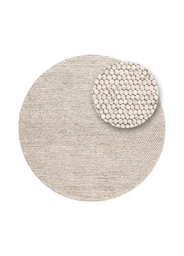 Håndvevd teppe KM Home Bubble rund 120x120 cm IvoryMelange - IvoryMelange - Tekstiler - Tepper & Matter - Moderne tepper - Ullteppe