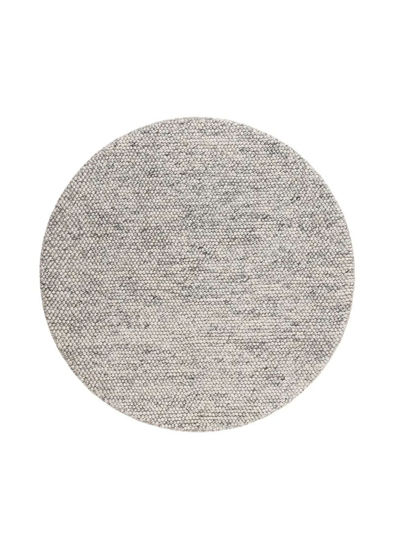 Håndvevd teppe KM Home Bubble rund 160x160 cm Grå Melange, Grå melange