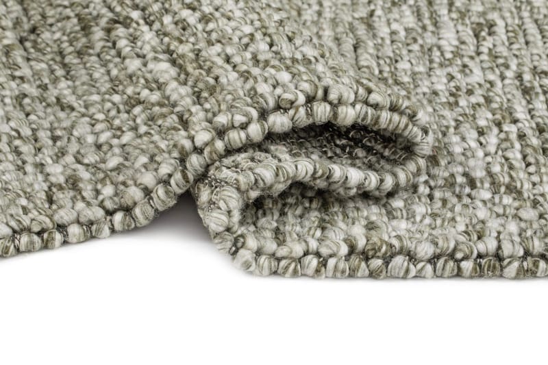 Håndvevd teppe KM Home Bubble rund 160x160 cm Olivengrønn - Olivengrønn - Tekstiler - Tepper & Matter - Moderne tepper - Ullteppe