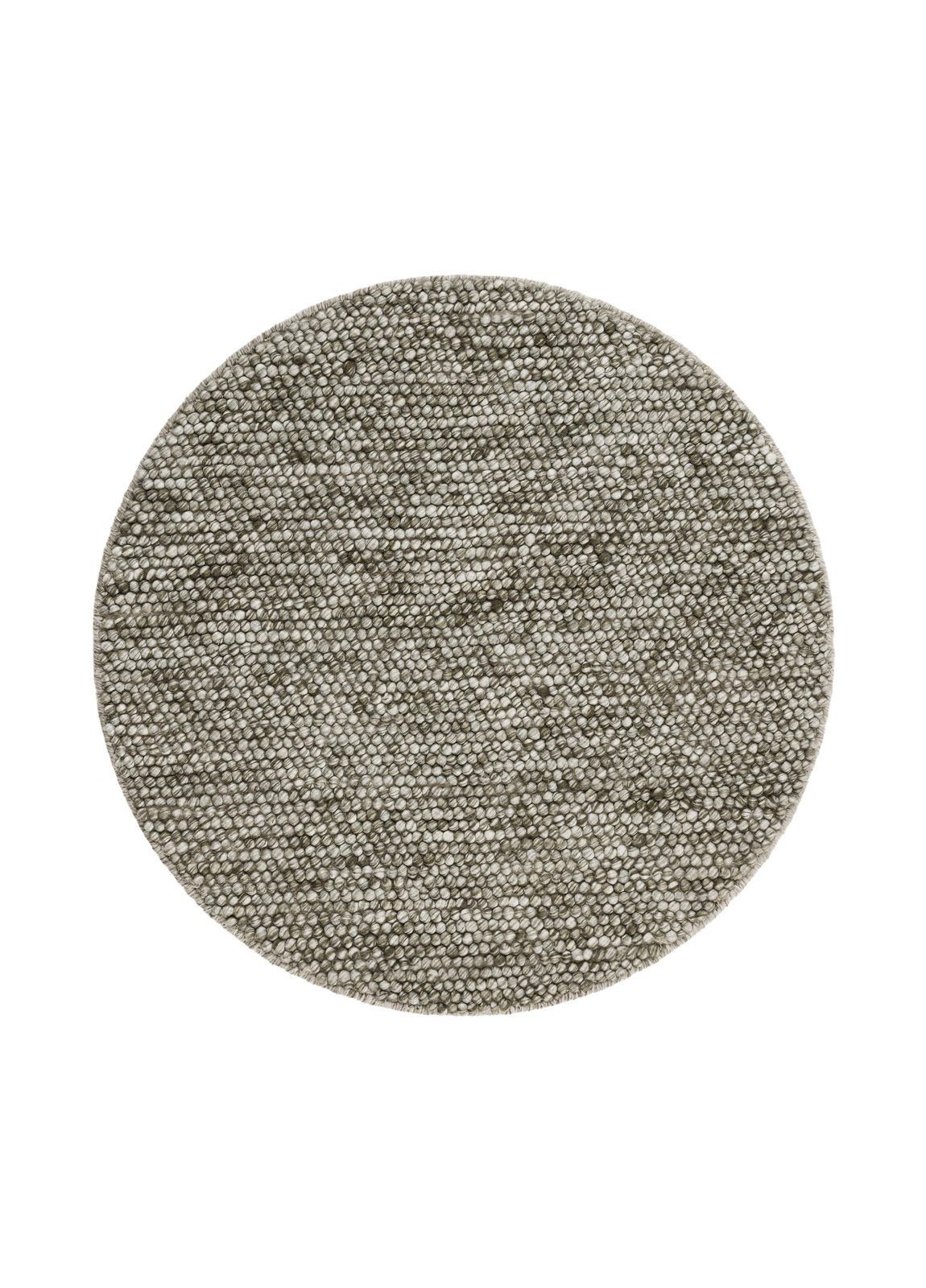 Håndvevd teppe KM Home Bubble rund 160x160 cm Olivengrønn - Olivengrønn