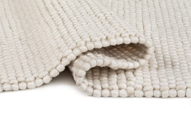 Håndvevd teppe KM Home Bubble rund 240x240 cm Creme - Creme - Tekstiler - Tepper & Matter - Moderne tepper - Ullteppe