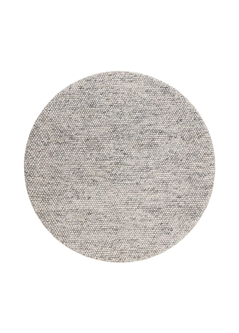 Håndvevd teppe KM Home Bubble rund 300x300 cm Grå Melange, Grå melert