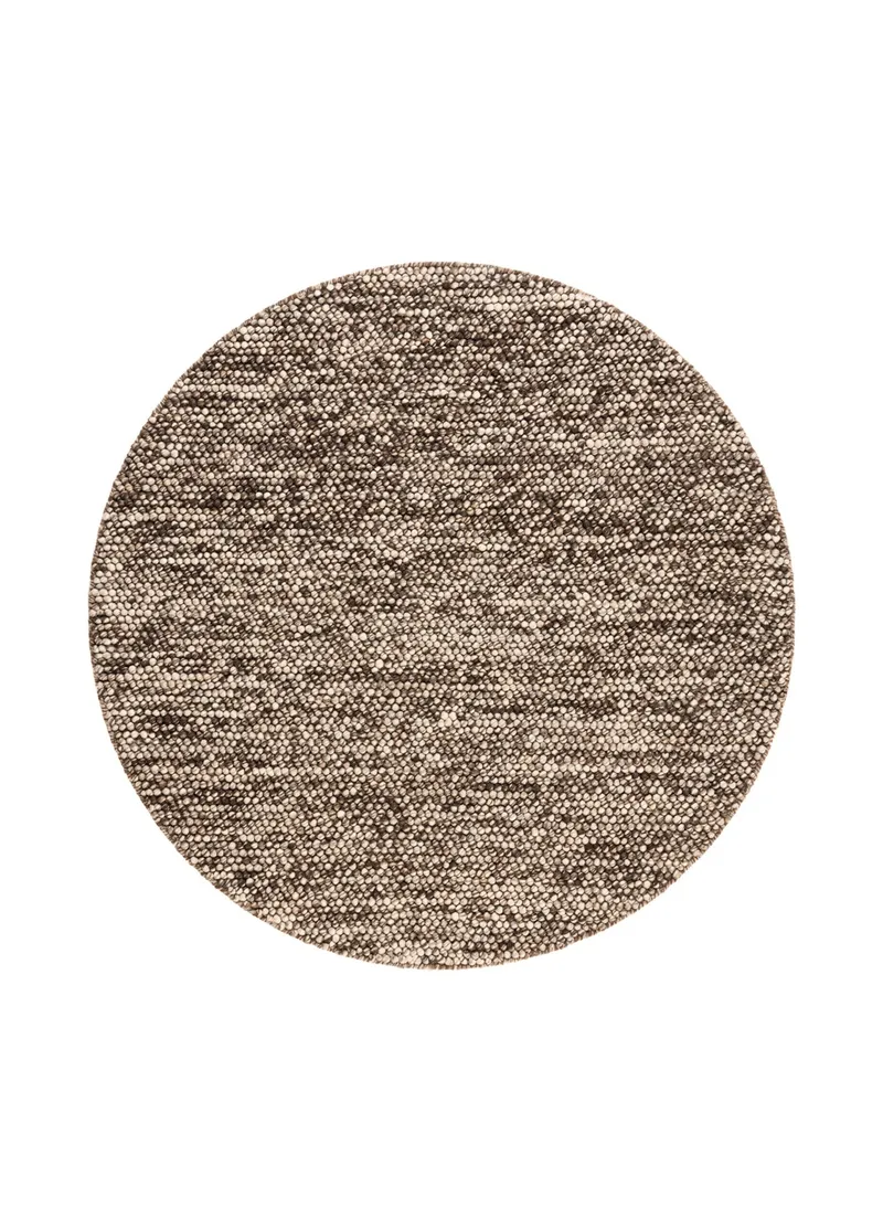 Håndvevd teppe KM Home Bubble rund 300x300 cm Sjokolade Melange, Sjokolade Melange