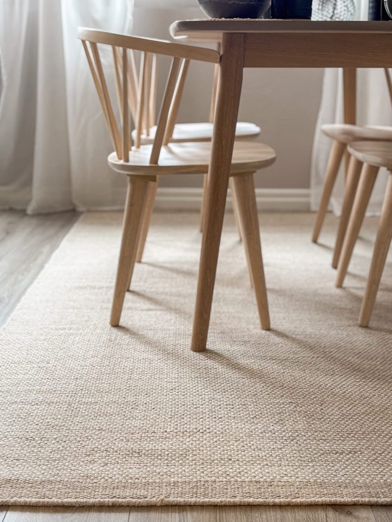 Håndvevd teppe KM Home Sandhamn 140x200 cm Natur - Natur - Tekstiler - Tepper & Matter - Moderne tepper - Ullteppe