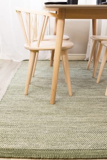 Håndvevd teppe KM Home Sandhamn 160x230 cm Grønn - Grønn - Tekstiler - Tepper & Matter - Moderne tepper - Ullteppe