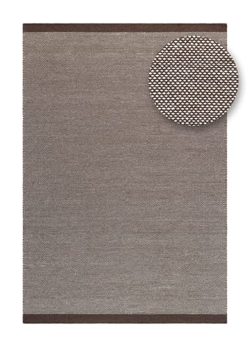 Håndvevd teppe KM Home Sandhamn 160x230 cm Sjokolade - Sjokolade - Tekstiler - Tepper & Matter - Moderne tepper - Ullteppe