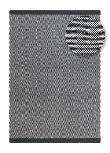 Håndvevd teppe KM Home Sandhamn 240x340 cm Indigoblå - Indigoblå - Tekstiler - Tepper & Matter - Moderne tepper - Ullteppe