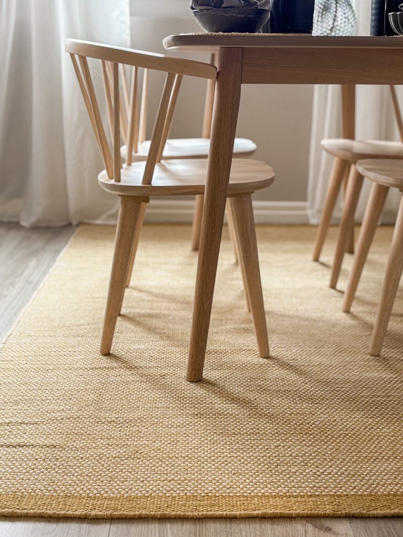 Håndvevd teppe KM Home Sandhamn 300x400 cm Okergul - Okergul - Tekstiler - Tepper & Matter - Moderne tepper - Ullteppe