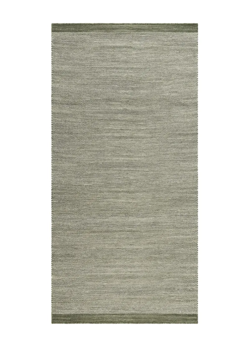 Håndvevd teppe KM Home Sandhamn 75x150 cm Grønn, Grønn