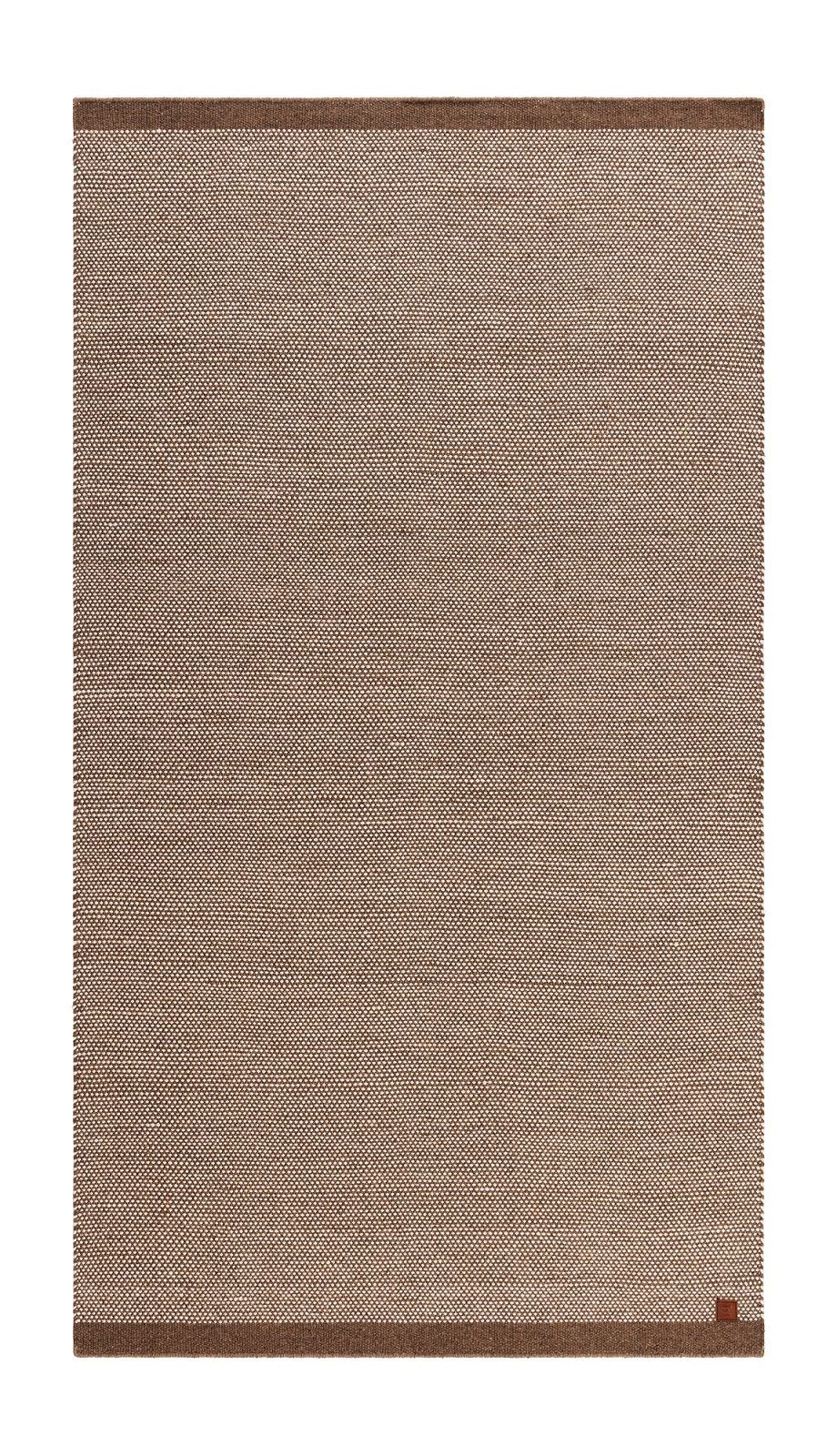 Håndvevd teppe KM Home Sandhamn 75x230 cm Mørk Lin - Mørk lin