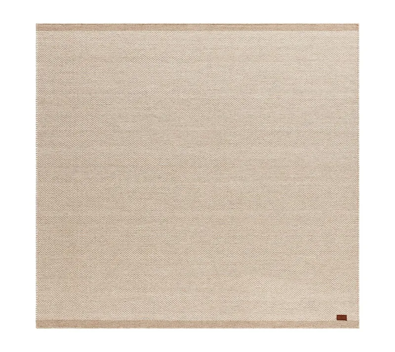 Håndvevd teppe KM Home Sandhamn Kvadrat 200x200 cm Natur, Natur