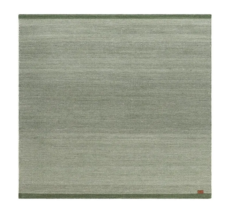 Håndvevd teppe KM Home Sandhamn Kvadrat 200x200 cm Smaragdgrønn, smaragdgrønn