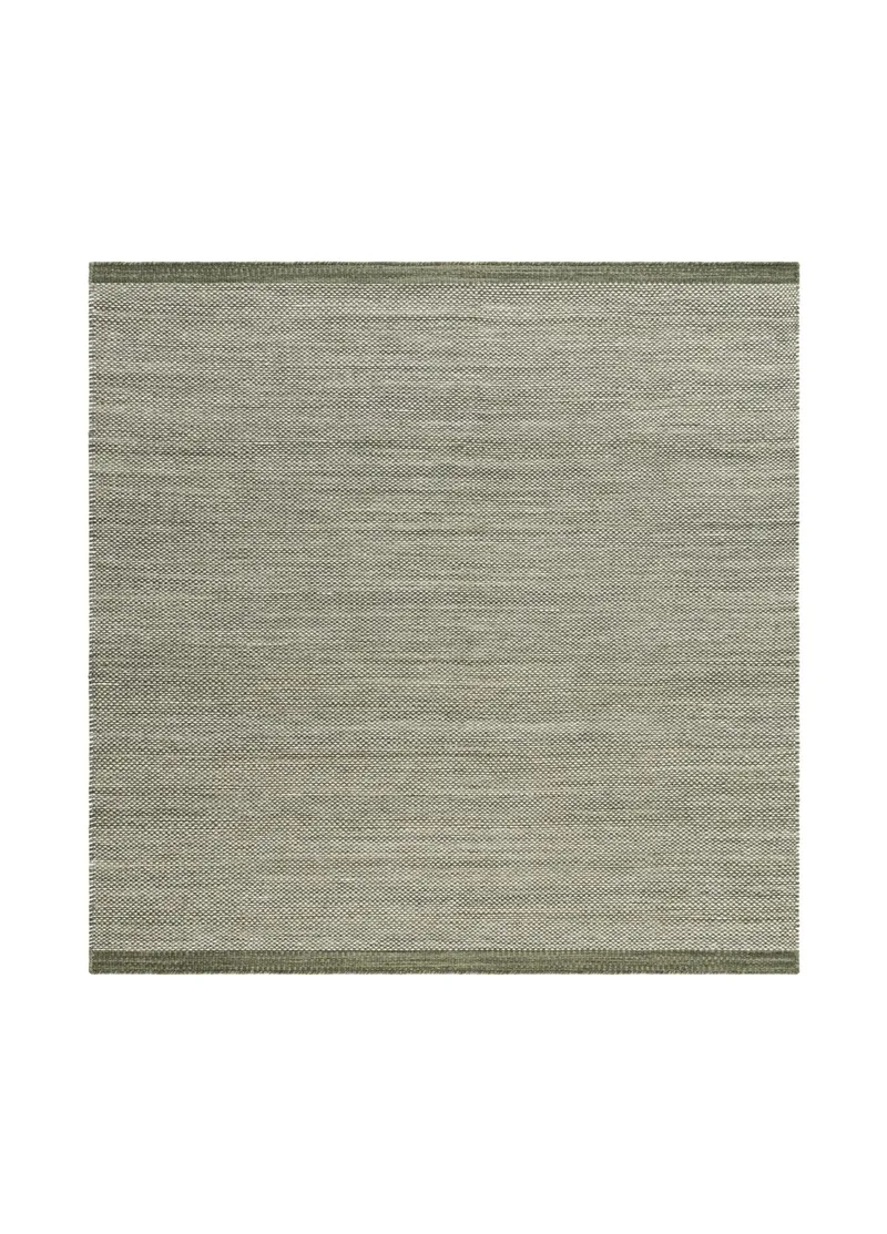 Håndvevd teppe KM Home Sandhamn Kvadrat 250x250 cm Grønn, Grønn