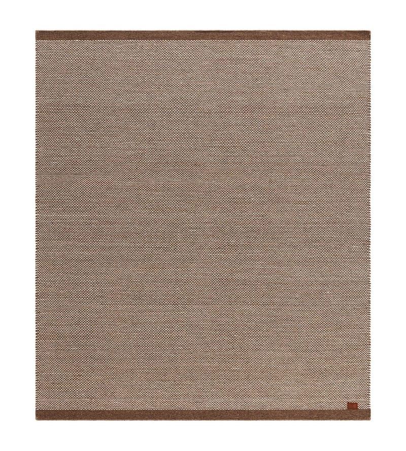 Håndvevd teppe KM Home Sandhamn Kvadrat 250x250 cm Mørk Lin, Mørk Lin